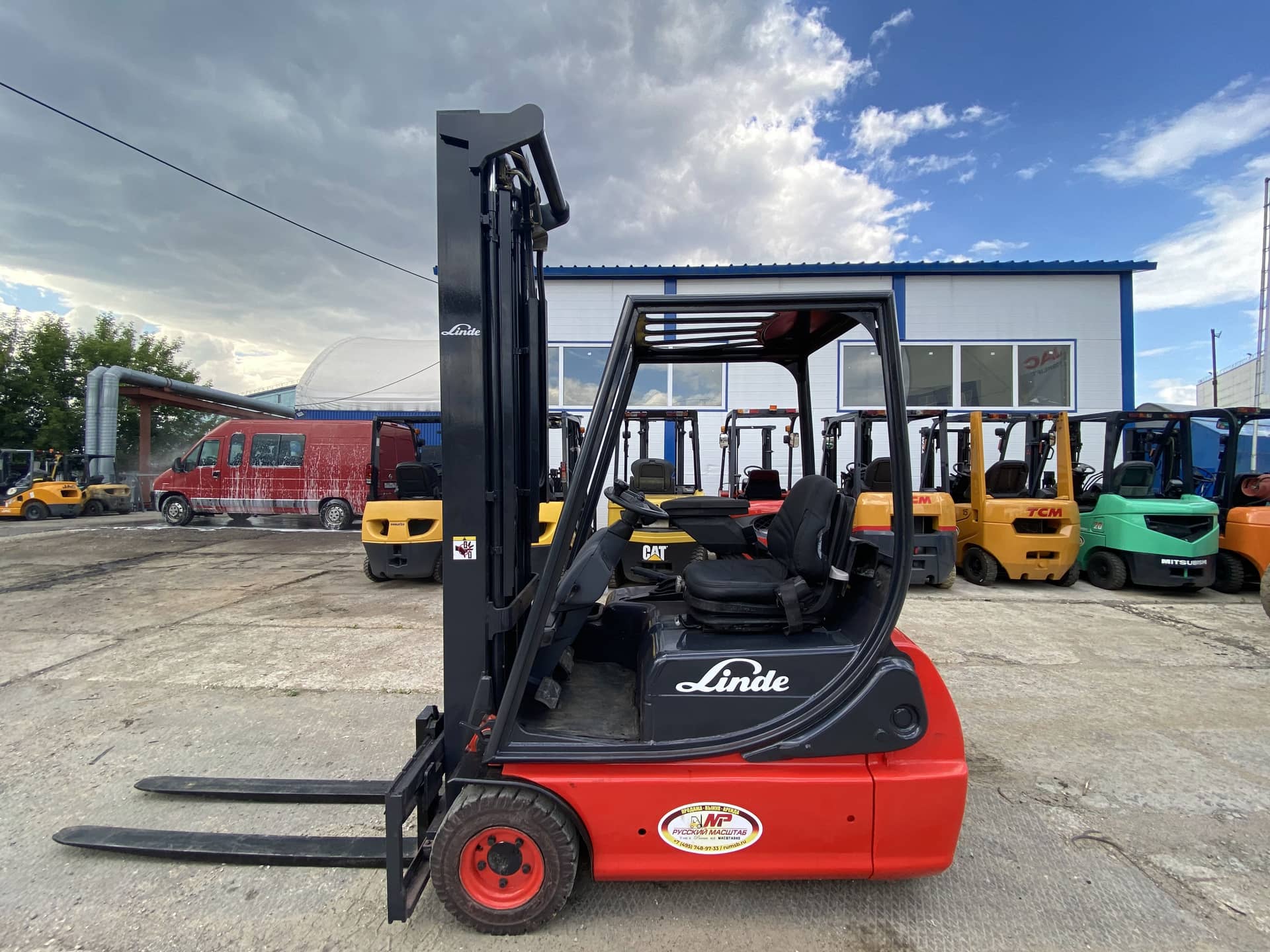 Электрический погрузчик linde e16c-02